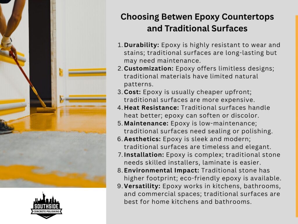 Choosing Betwen Epoxy Countertops and Traditional Surfaces