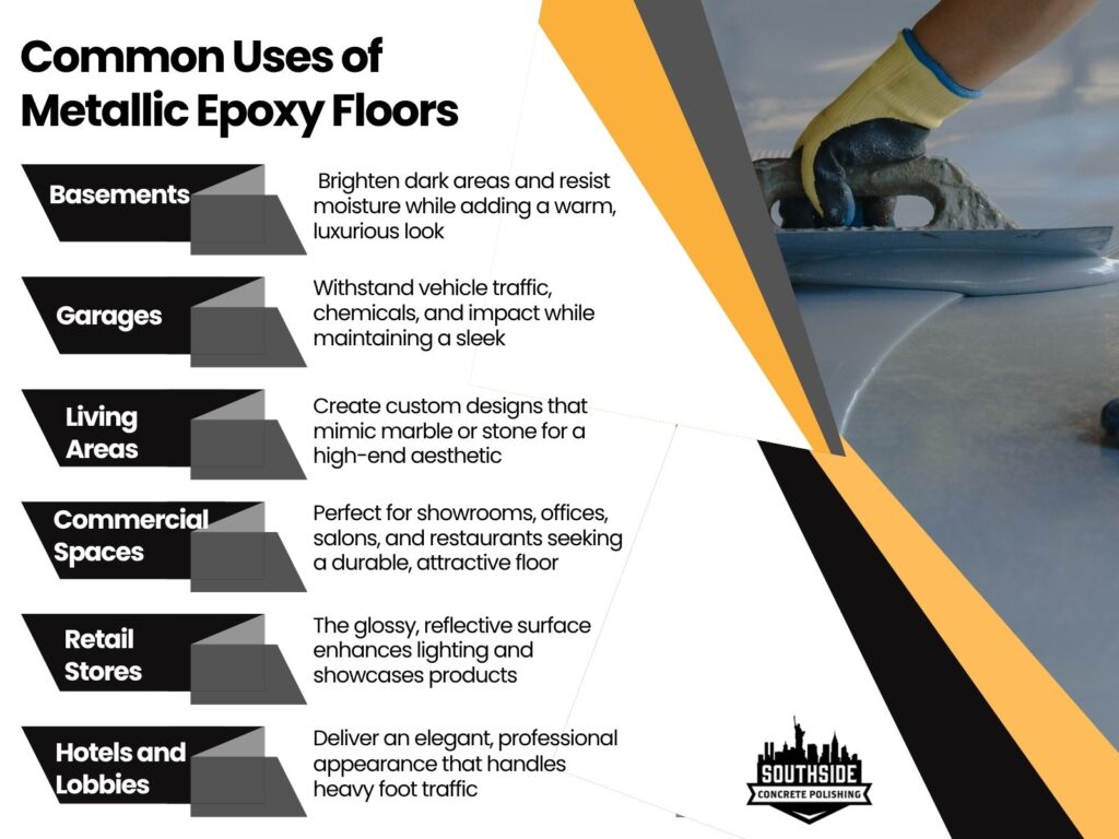 Common Uses of Metallic Epoxy Floors
