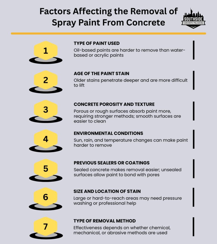 Factors Affecting the Removal of Spray Paint From Concrete