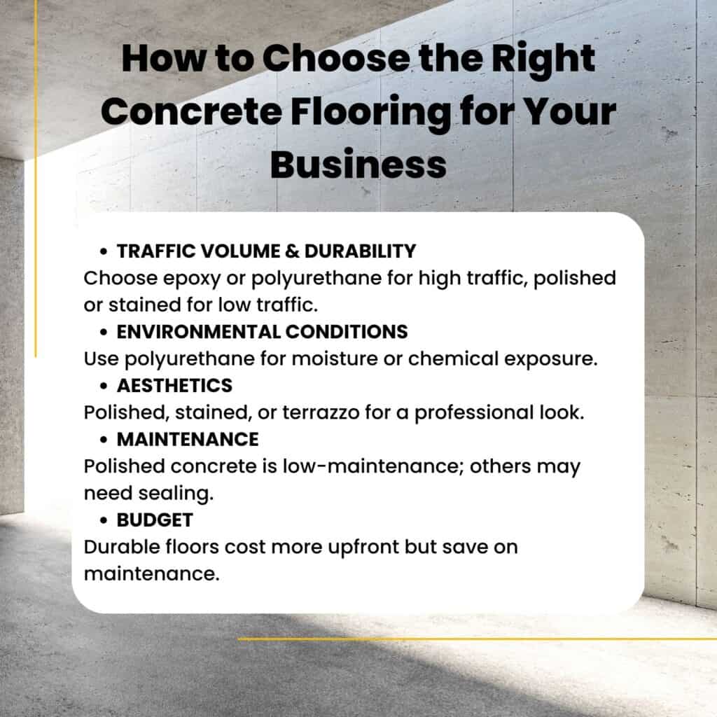 How to Choose the Right Concrete Flooring for Your Business