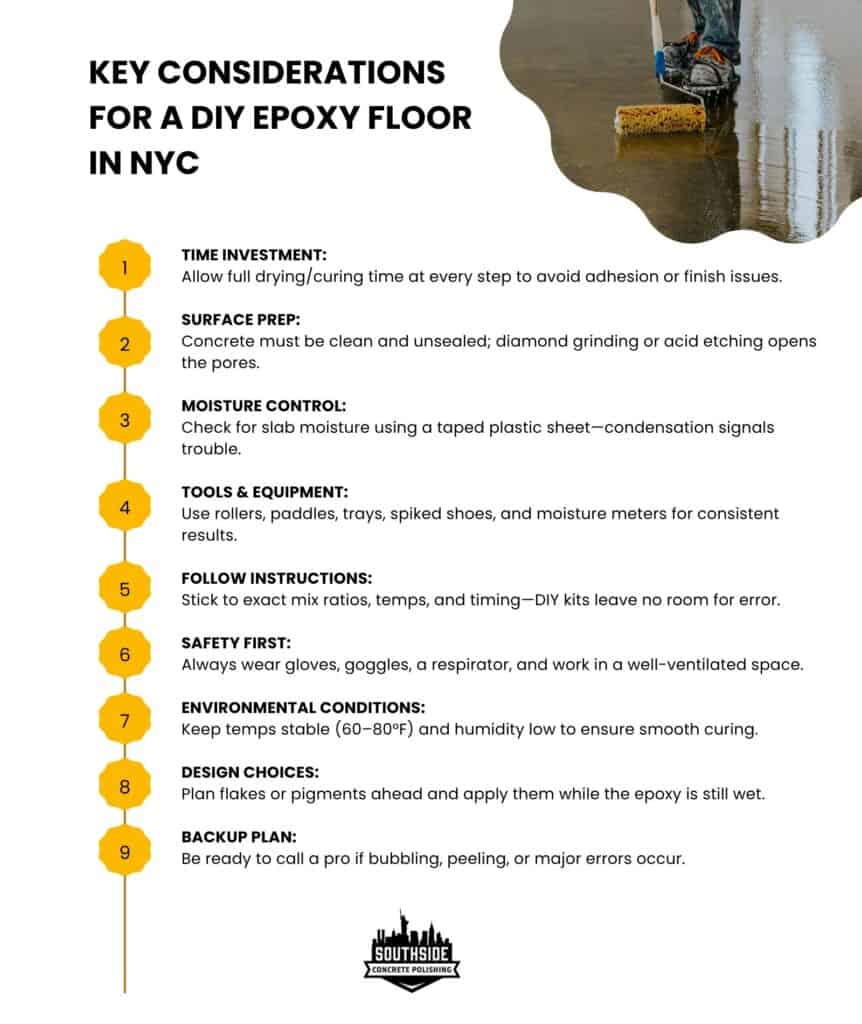 Key considerations for a DIY epoxy floor in NYC