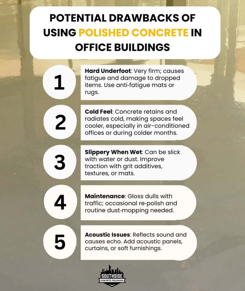 Potential Drawbacks Of Using Polished Concrete In Office Buildings