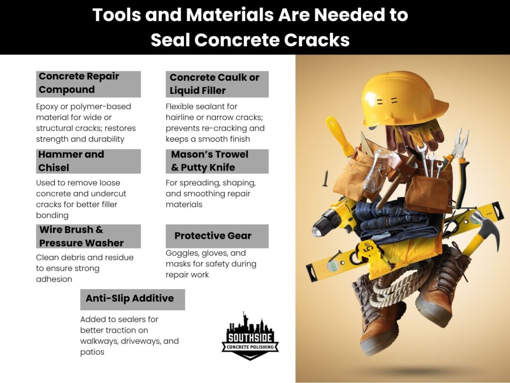 Tools and Materials Are Needed to Seal Concrete Cracks