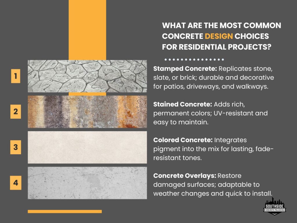 What Are the Most Common Concrete Design Choices for Residential Projects