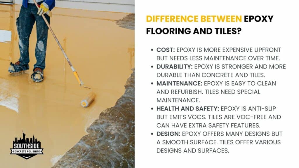 difference between epoxy flooring and tiles