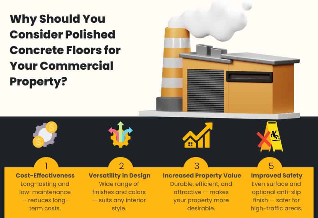 Why Should You Consider Polished Concrete Floors for Your Commercial Property